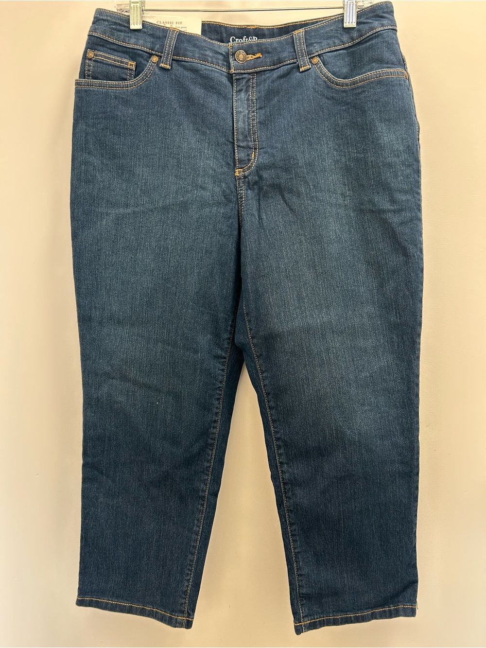 croft & barrow Women's Dark Blue Denim Capris